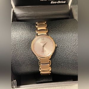 Citizen L Eco-Drive EM0922-81X Ladies Rose Gold Dress Watch